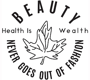 HEALTH IS WEALTH BEAUTY NEVER GOES OUT OF FASHION