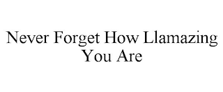 NEVER FORGET HOW LLAMAZING YOU ARE