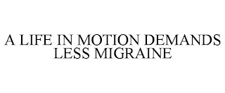 A LIFE IN MOTION DEMANDS LESS MIGRAINE