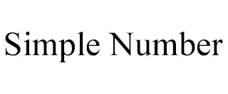SIMPLE NUMBER