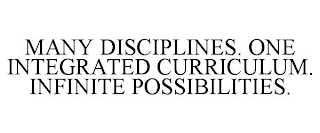 MANY DISCIPLINES. ONE INTEGRATED CURRICULUM. INFINITE POSSIBILITIES.