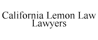 CALIFORNIA LEMON LAW LAWYERS