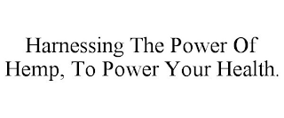 HARNESSING THE POWER OF HEMP, TO POWER YOUR HEALTH.