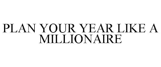 PLAN YOUR YEAR LIKE A MILLIONAIRE