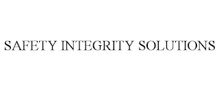 SAFETY INTEGRITY SOLUTIONS