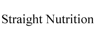 STRAIGHT NUTRITION
