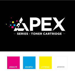 APEX SERIES TONER CARTRIDGE #E6007E #009FE3 #FFED00 #FFFFFF