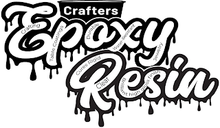 CRAFTERS EPOXY RESIN CRAFTING TABLE COATINGS DURABLE WATER-RESISTANT JEWELRY CURES RIGID CLEAR BRILLIANT HIGH GLOSS FINISH