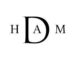 A LARGE LETTER D, AND THE LETTERS H, A, AND M COMING ACROSS HORIZONTALLY THROUGH THE LARGE LETTER D