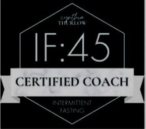 CYNTHIA THURLOW IF:45 CERTIFIED COACH INTERMITTENT FASTING