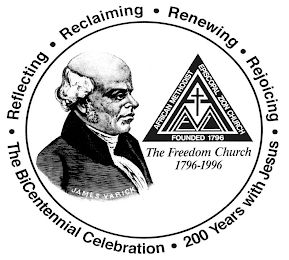 · REFLECTING · RECLAIMING · RENEWING · REJOICING · THE BICENTENNIAL CELEBRATION · 200 YEARS WITH JESUS · AMEZ AFRICAN METHODIST EPISCOPAL ZION CHURCH FOUNDED 1796 THE FREEDOM CHURCH 1796-1996 JAMES VARICK