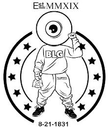 EST. MMXIX BLG LOVE 8-21-1831