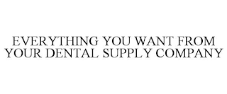 EVERYTHING YOU WANT FROM YOUR DENTAL SUPPLY COMPANY