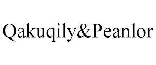 QAKUQILY&PEANLOR