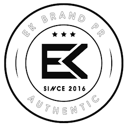 EK BRAND PR EK SINCE 2016 AUTHENTIC