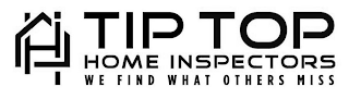 TIP TOP HOME INSPECTORS WE FIND WHAT OTHERS MISS