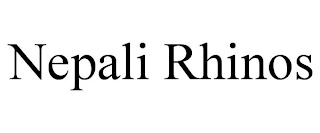 NEPALI RHINOS