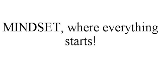 MINDSET, WHERE EVERYTHING STARTS!