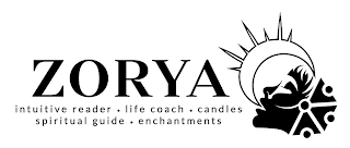 ZORYA INTUITIVE READER · LIFE COACH · CANDLES SPIRITUAL GUIDE · ENCHANTMENTS