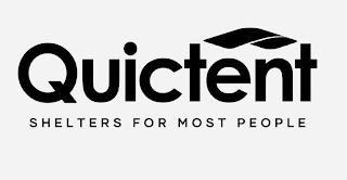 QUICTENT SHELTERS FOR MOST PEOPLE