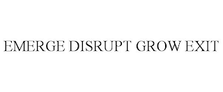 EMERGE DISRUPT GROW EXIT