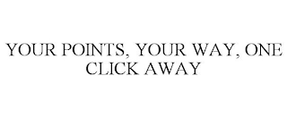 YOUR POINTS, YOUR WAY, ONE CLICK AWAY