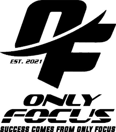 ONLY FOCUS EST 2021 "SUCCESS COMES FROM ONLY FOCUS"