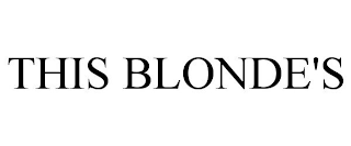 THIS BLONDE'S