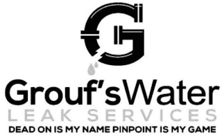 GROUF'S WATER LEAK SERVICES DEAD ON IS MY NAME PINPOINT IS MY GAME