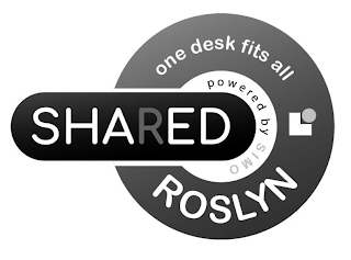 SHARED, ONE DESK FITS ALL, ROSLYN, POWERED BY SIMO