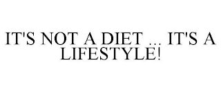 IT'S NOT A DIET ... IT'S A LIFESTYLE!