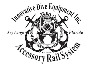 INNOVATIVE DIVE EQUIPMENT INC. KEY LARGO FLORIDA SALUTEM PRIMUM EST. MMV ACCESSORY RAIL SYSTEM