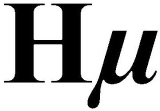 THE MARK CONSISTS OF AN UPPERCASE "H" FOLLOWED BY A LOWER CASE GREEK "MU" OR MICRON "µ", THUS "Hµ".