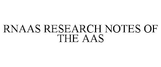 RNAAS RESEARCH NOTES OF THE AAS