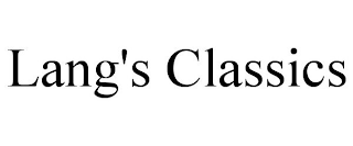 LANG'S CLASSICS