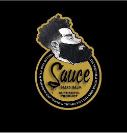 SAUCE BEARD BALM AUTHENTIC PRODUCT TEA TREE OIL & OTHER ESSENTIAL OILS 100% ALL NATURAL AND ENRICHED WITH SHEA BUTTER,