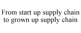 FROM START UP SUPPLY CHAIN TO GROWN UP SUPPLY CHAIN