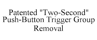 PATENTED "TWO-SECOND" PUSH-BUTTON TRIGGER GROUP REMOVAL