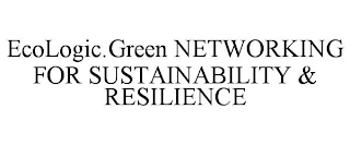 ECOLOGIC.GREEN NETWORKING FOR SUSTAINABILITY & RESILIENCE