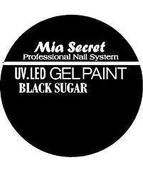 MIA SECRET PROFESSIONAL NAIL SYSTEM UV-LED GEL PAINT BLACK SUGAR