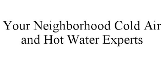 YOUR NEIGHBORHOOD COLD AIR AND HOT WATER EXPERTS