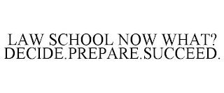 LAW SCHOOL NOW WHAT? DECIDE.PREPARE.SUCCEED.