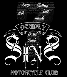 7 DEADLY SINS MOTORCYCLE CLUB ENVY GLUTTONY SLOTH LUST WRATH GREED PRIDE