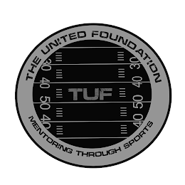 30 40 50 40 THE UNITED FOUNDATION TUF MENTORING THROUGH SPORTS 40 50 40 30
