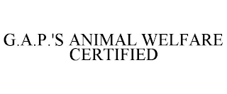 G.A.P.'S ANIMAL WELFARE CERTIFIED