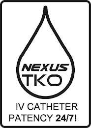 NEXUS TKO IV CATHETER PATENCY 24/7!