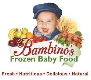 BAMBINO'S BABY FOOD · FRESH · NUTRITIOUS · DELICIOUS · NATURAL