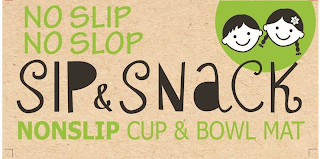 NO SLIP NO SLOP SIP & SNACK NONSLIP CUP & BOWL MAT