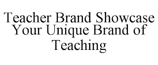 TEACHER BRAND SHOWCASE YOUR UNIQUE BRAND OF TEACHING