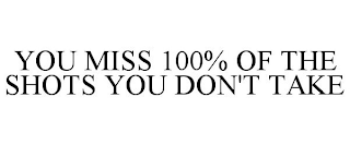 YOU MISS 100% OF THE SHOTS YOU DON'T TAKE